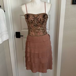 Sue Wong -  Sleeveless Tiered Ruffle Cocktail Dress NWT